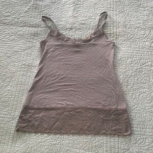 The Limited Gray Lace Trim Camisole